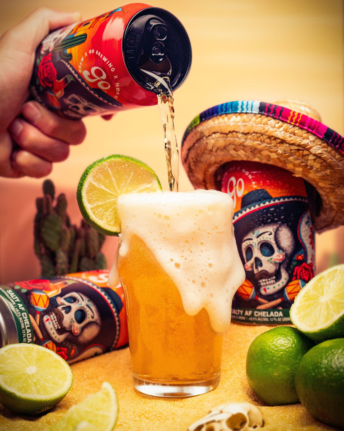 Salty Lime AF Chelada – Non-Alcoholic Chelada Lager